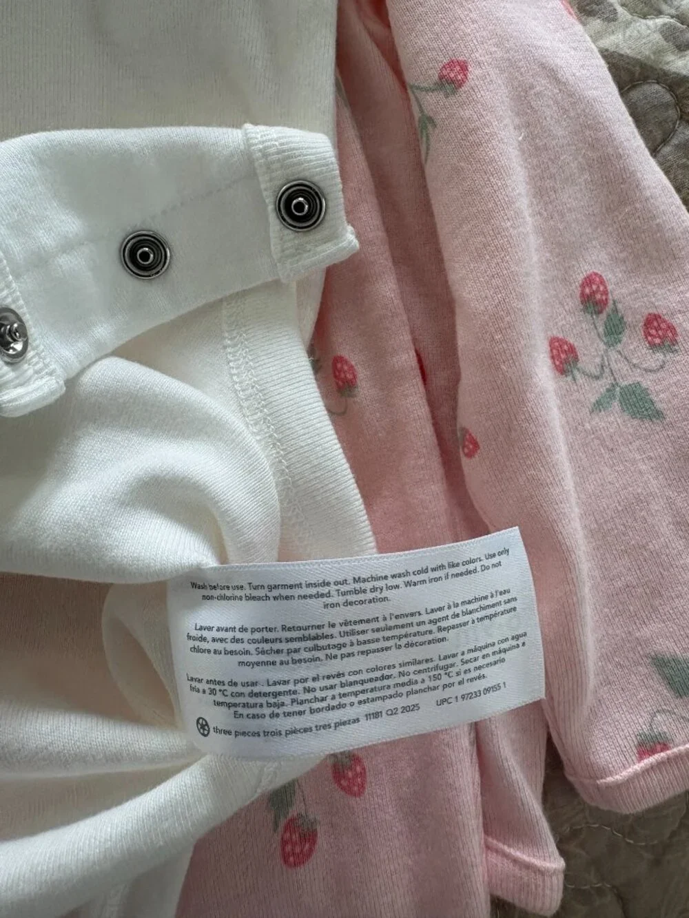 Carter's Child of Mine Baby Girl Strawberry Cardigan Outfit Set, Size 6-9 Months